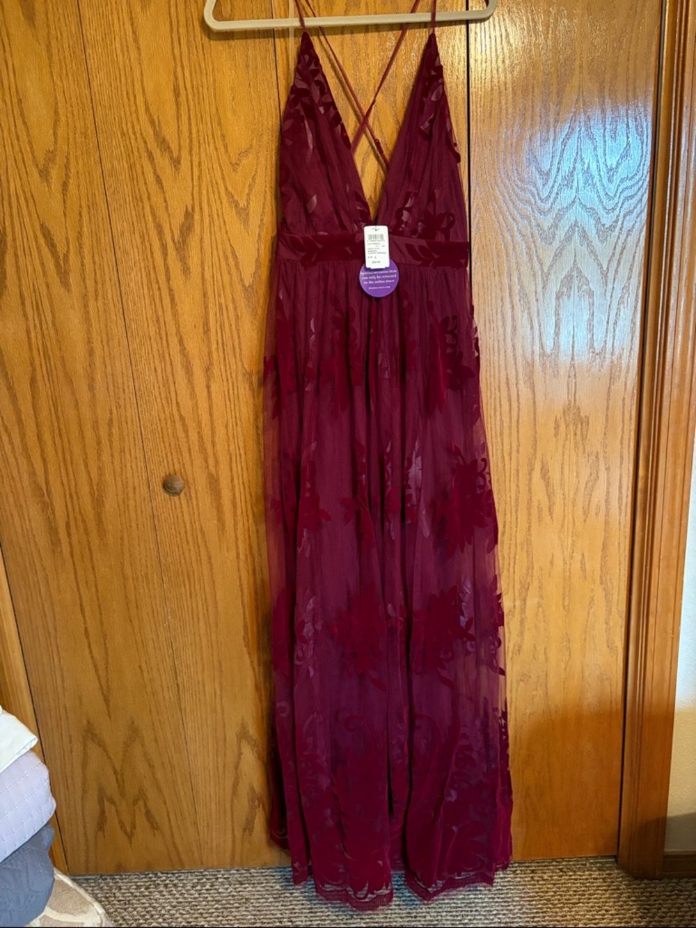 Windsor Burgundy Floral Maxi Dress